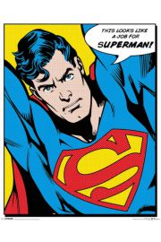 Superman - Robota dla Supermana - retro plakat