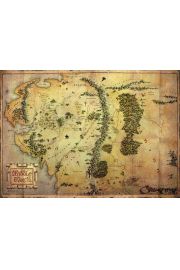 The Hobbit Mapa rdziemia - plakat