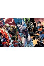 Justice League Liga Sprawiedliwoci Bohaterowie - plakat