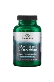 Swanson L-Arginine & L-Ornityna 500mg/250mg Suplement diety 100 kaps.