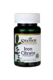 Swanson Iron Citrate 25 mg Suplement diety 60 kaps.