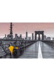 Nowy Jork Odpoczynek na Brooklyn Bridge - plakat 91,5x61 cm