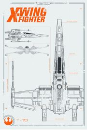 Star Wars Gwiezdne Wojny X Wing Plans - plakat