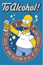 The Simpsons To Alcohol - Simpsonowie - plakat 61x91,5 cm