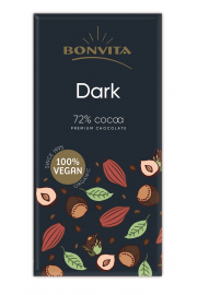Bonvita Czekolada gorzka 72 % fair trade bezglutenowa 100 g Bio