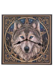 Zegar obraz - Celtycka gowa wilka zaprojektowny przez Lisa Park
