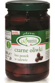Biorganica Nuova Oliwki czarne bez pestek w zalewie (soik) 280 g Bio