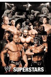 WWE Wrestling collage - plakat 3D 47x67 cm