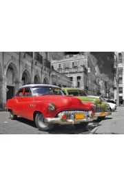 Hawana - Kuba - retro samochody - plakat