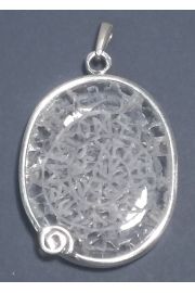 Mandala runiczna na krysztale grskim lodowym ze spiralk