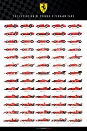 Ewolucja Ferrari Bolid F1 Scuderia Cars - plakat