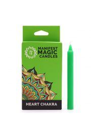 Manifest Magic Candles Heart Chakra, Magiczne wiece Intencyjne Czakra Serca, 12 szt