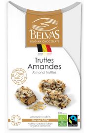 Belvas Belgijskie czekoladki trufle z migdaami fair trade bezglutenowe 100 g Bio