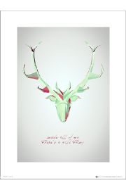 Deer Wild Thing - plakat premium 30x40 cm