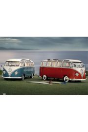 Volkswagen Camper Twin Kombis - plakat