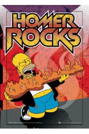 The Simpsons homer rocks - plakat 3D