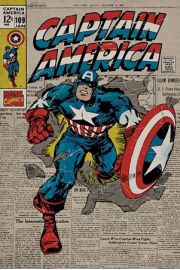 Kapitan Ameryka - retro plakat
