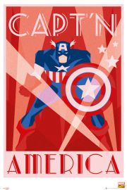 Marvel Kapitan Ameryka Retro - plakat 61x91,5 cm