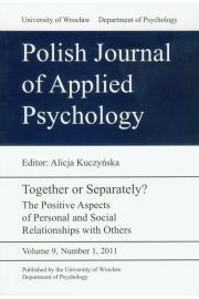 Polish Journal of Applied Psychol. vol 9 nr 1 - Kuczyska Alicja