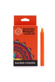 Manifest Magic Candles Sacred Chakra, Magiczne wiece Intencyjne Czakra Sakralna, 12 szt