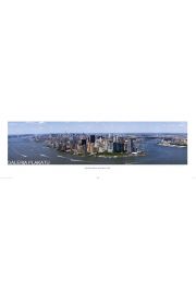 Nowy Jork - Manhattan z lotu Ptaka - plakat 158x53 cm