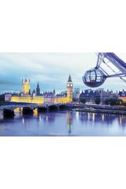 Londyn Tamiza i Parlament - plakat 91,5x61 cm