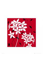 Czerwone Kwiaty - plakat premium 40x40 cm