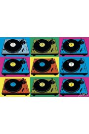 Steez - Gramofony i Winyle - Pop Art - plakat