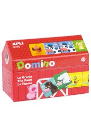 Domino w kartonowym domku - farma Apli