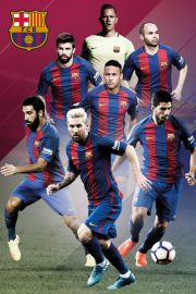 FC Barcelona Zawodnicy 2016/2017 - plakat