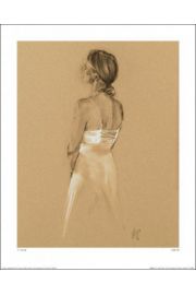 Kobieta w bieli - plakat premium 40x50 cm