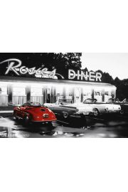 Rosie's Diner Cadillac - retro plakat