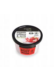 Organic Shop Organic Strawberry & Milk Body Mousse mus do ciaa o zapachu truskawkowego jogurtu 250 ml