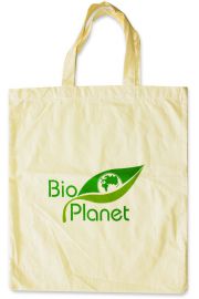 Torba na zakupy baweniana z logo bio planet