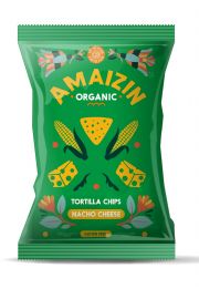 Amaizin Chipsy tortilla kukurydziane serowe bezglutenowe 150 g Bio