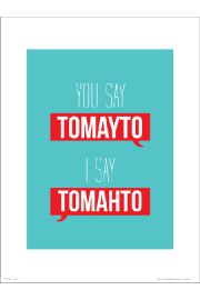 Typographic Tomayto Tomahto - plakat premium 30x40 cm