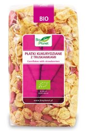 Bio Planet Patki kukurydziane z truskawkami 250 g Bio