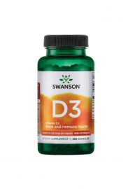 Swanson Witamina D-3 1000IU - suplement diety 250 kaps.