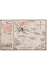 The Hobbit Pustkowie Smauga Mountain Map - plakat