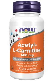 Now Foods Acetylo-L-karnityna 500 mg Suplement diety 50 kaps.