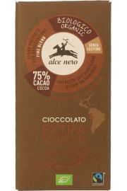 Alce Nero Czekolada gorzka 75 % fair trade bezglutenowa 100 g Bio