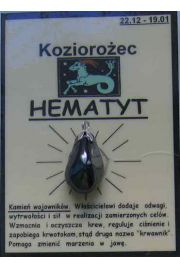 Amulet zodiakalny - Kozioroec - HEMATYT