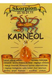 Amulet zodiakalny - Skorpion - KARNEOL