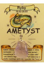 Amulet zodiakalny - Ryby - AMETYST