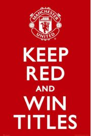 Manchester United Keep Red and Win Titles - plakat
