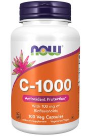 Now Foods Witamina C-1000 + bioflawonoidy 100 mg + rutyna Suplement diety 100 kaps.