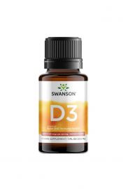 Swanson Witamina D-3 400IU w pynie Suplement diety 29.6 ml