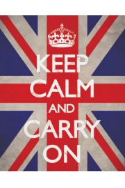 Keep Calm And Carry On (Union Jack) - plakat 40x50 cm