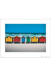 Beach Huts - plakat premium 40x30 cm