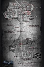 Batman Arkham Origins Mapa - plakat